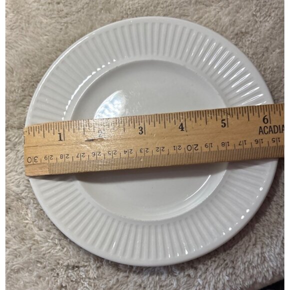 Johnson Bros Athena White Ribbed Bread & Butter Plates Set Of 7 Made In England - Picture 6 of 11